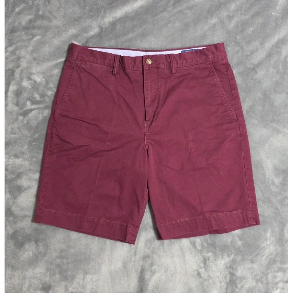 Polo Ralph Lauren Polo Chino Shorts Mens 33 Red Classic Fit 9 In Stretch Twill